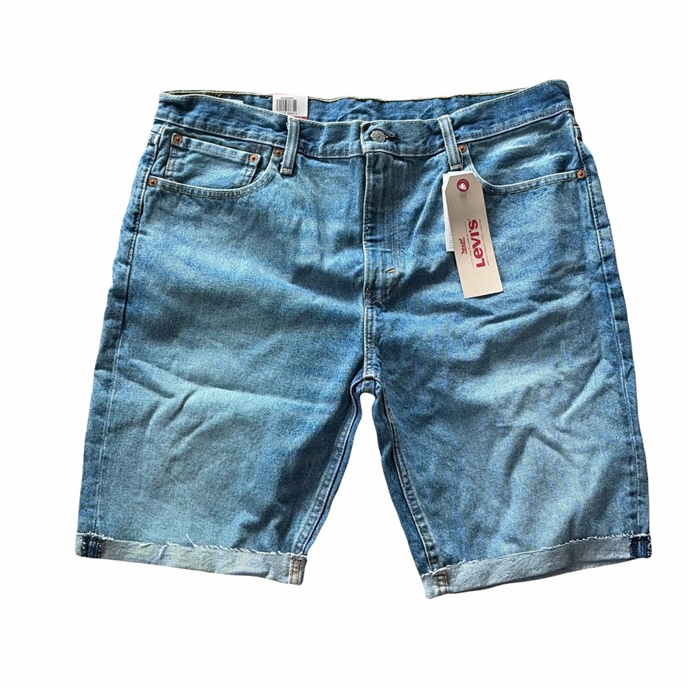 Levi's Men's Mid Wash Blue Denim Shorts